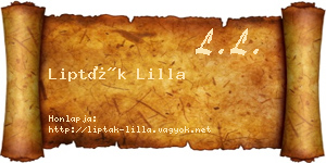 Lipták Lilla névjegykártya